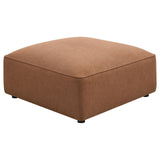 Jennifer Terracotta Upholstered Ottoman by Coaster at Eve Furniture