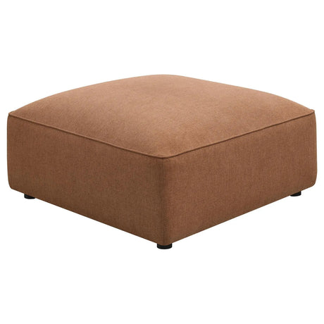 Jennifer Terracotta Upholstered Ottoman by Coaster at Eve Furniture