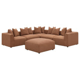 Jennifer Terracotta Upholstered Tight Back Armless Chair by Coaster at Eve Furniture