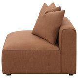 Jennifer Terracotta Upholstered Tight Back Armless Chair