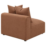 Jennifer Terracotta Upholstered Tight Back Armless Chair