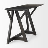 Jennings 54.0L x 16.0W x 29.5H Dark Brown Wood Console Table by Mercana at Eve Furniture