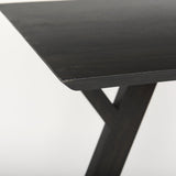 Jennings 54.0L x 16.0W x 29.5H Dark Brown Wood Console Table by Mercana at Eve Furniture