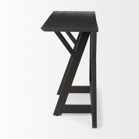 Jennings Dark Brown Wood Console Table by Mercana at Eve Furniture