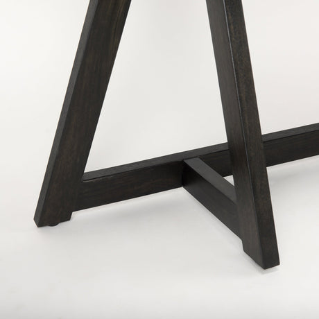 Jennings Dark Brown Wood Console Table by Mercana at Eve Furniture