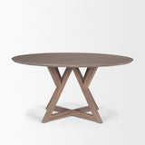 Jennings Light Brown Wood Dining Table by Mercana at Eve Furniture