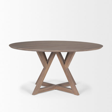 Jennings Light Brown Wood Dining Table by Mercana at Eve Furniture