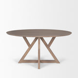 Jennings Light Brown Wood Dining Table by Mercana at Eve Furniture