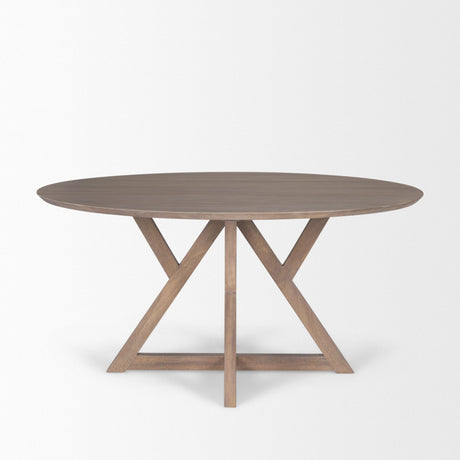Jennings Light Brown Wood Dining Table by Mercana at Eve Furniture