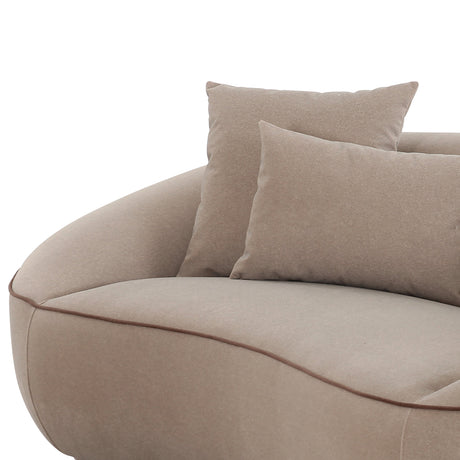 Jenny 78" Taupe Faux Mohair Loveseat by TOV Furniture at Eve Furniture