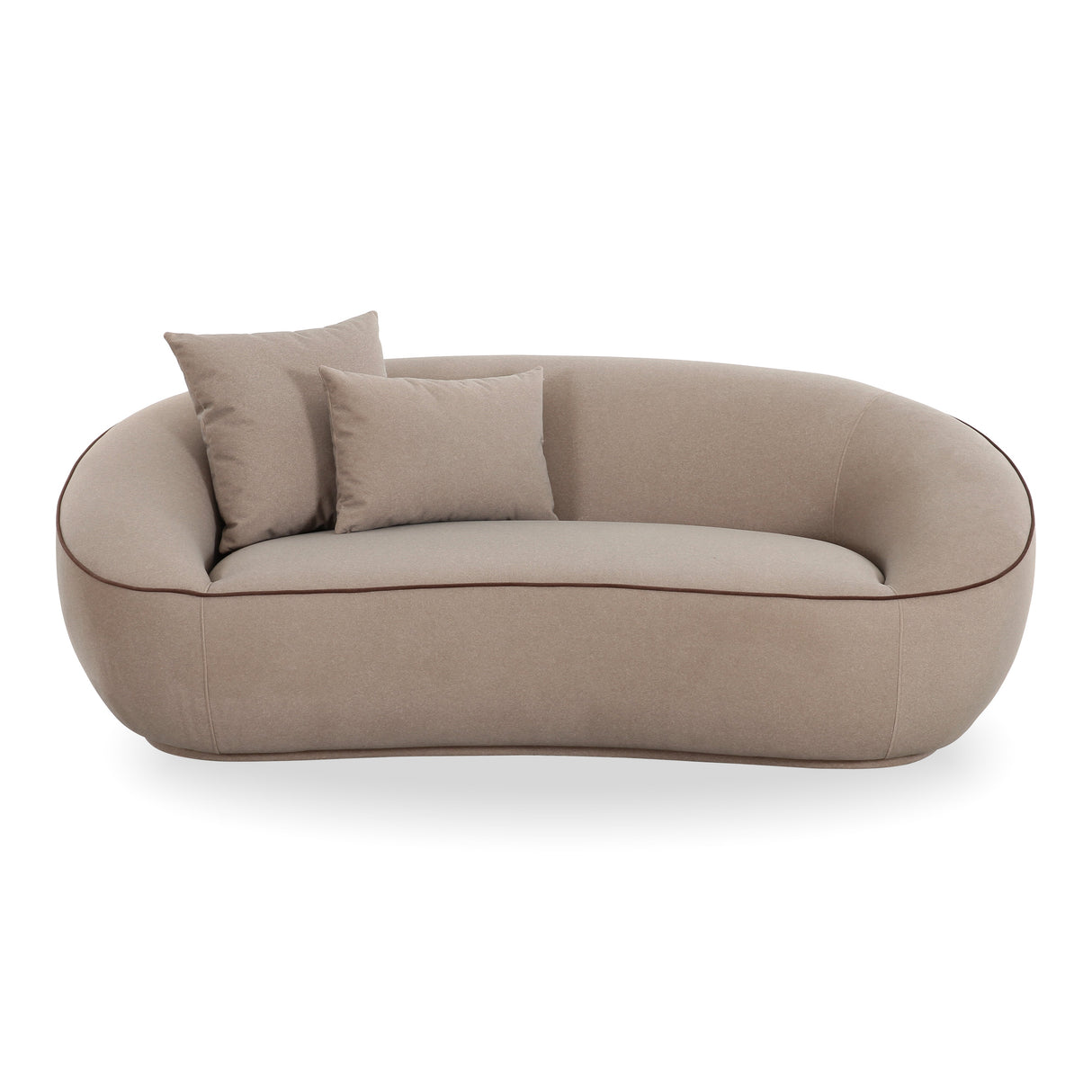 Jenny 78" Taupe Faux Mohair Loveseat by TOV Furniture at Eve Furniture