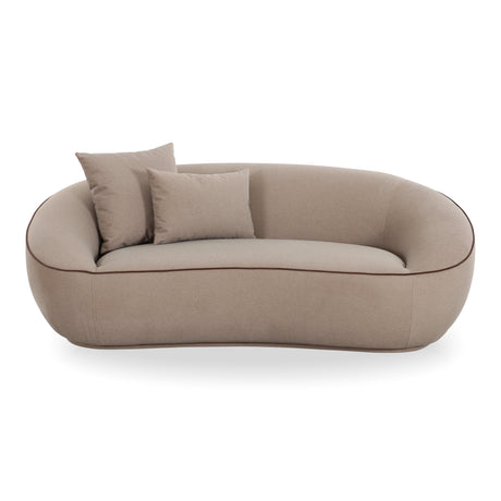 Jenny 78" Taupe Faux Mohair Loveseat by TOV Furniture at Eve Furniture