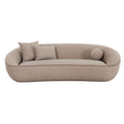Jenny 98.5" Taupe Faux Mohair Sofa by TOV Furniture at Eve Furniture