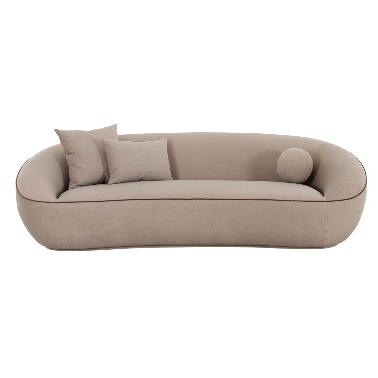 Jenny 98.5" Taupe Faux Mohair Sofa by TOV Furniture at Eve Furniture