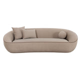 Jenny 98.5" Taupe Faux Mohair Sofa by TOV Furniture at Eve Furniture