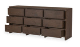 Jenson 9 Drawer Dresser Brown by Moe's Home at Eve Furniture