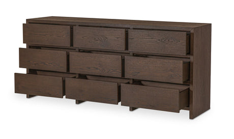 Jenson 9 Drawer Dresser Brown by Moe's Home at Eve Furniture