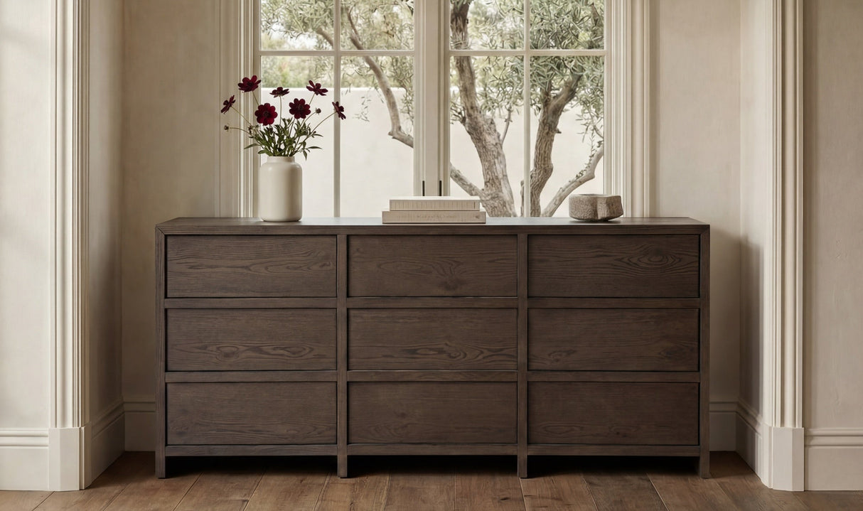 Jenson 9 Drawer Dresser Brown by Moe's Home at Eve Furniture