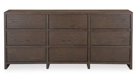 Jenson 9 Drawer Dresser Brown by Moe's Home at Eve Furniture
