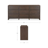 Jenson Brown 9 Drawer Dresser by Moe's Home at Eve Furniture
