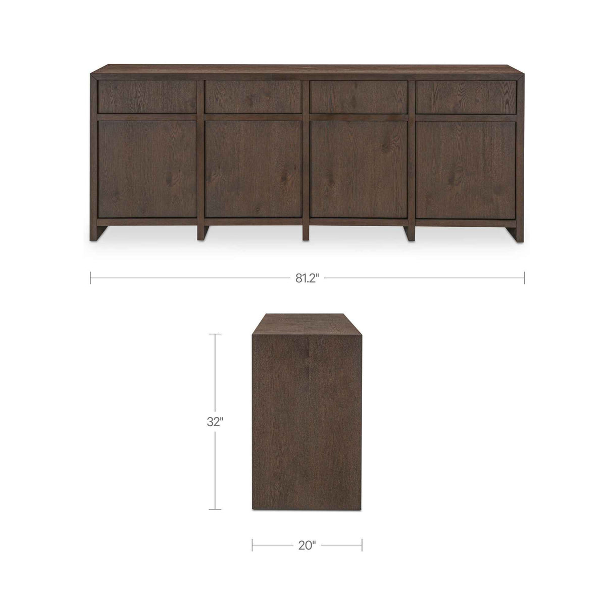 Jenson Brown Sideboard by Moe's Home at Eve Furniture