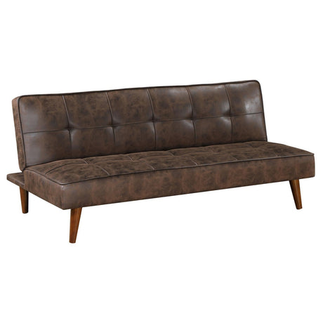 Jenson Upholstered Tufted Convertible Sofa Bed Dark Coffee by Coaster at Eve Furniture