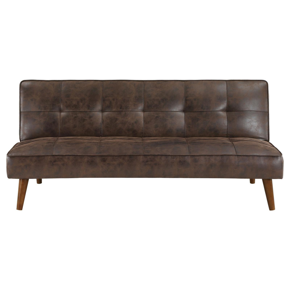 Jenson Upholstered Tufted Convertible Sofa Bed Dark Coffee by Coaster at Eve Furniture