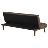 Jenson Upholstered Tufted Convertible Sofa Bed Dark Coffee by Coaster at Eve Furniture