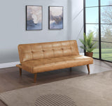 Jenson Upholstered Tufted Convertible Sofa Bed Saddle Brown by Coaster at Eve Furniture