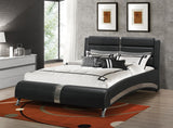 Jeremaine California King Upholstered Bed Black