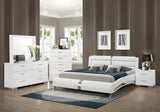 Jeremaine California King Upholstered Bed White by Coaster at Eve Furniture