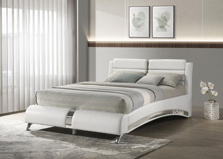 Jeremaine White Queen Upholstered Bed by Coaster at Eve Furniture