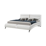 Jeremaine California King Upholstered Bed White by Coaster at Eve Furniture