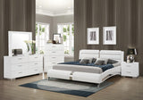 Jeremaine White Queen Upholstered Bed by Coaster at Eve Furniture