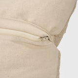 Jeren Beige Cotton Linen Square Pillow Cover w/Down Filler, Set of 2 by Mercana at Eve Furniture