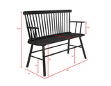 Jerimiah Spindleback Black Bench by Crown Mark at Eve Furniture