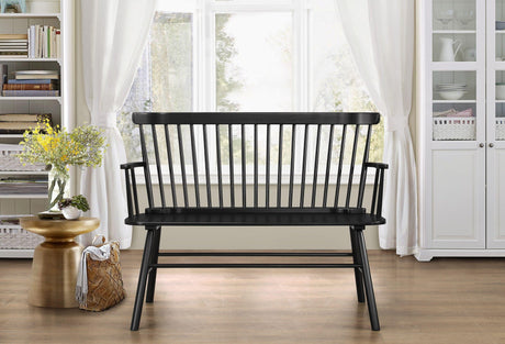 Jerimiah Spindleback Black Bench by Crown Mark at Eve Furniture