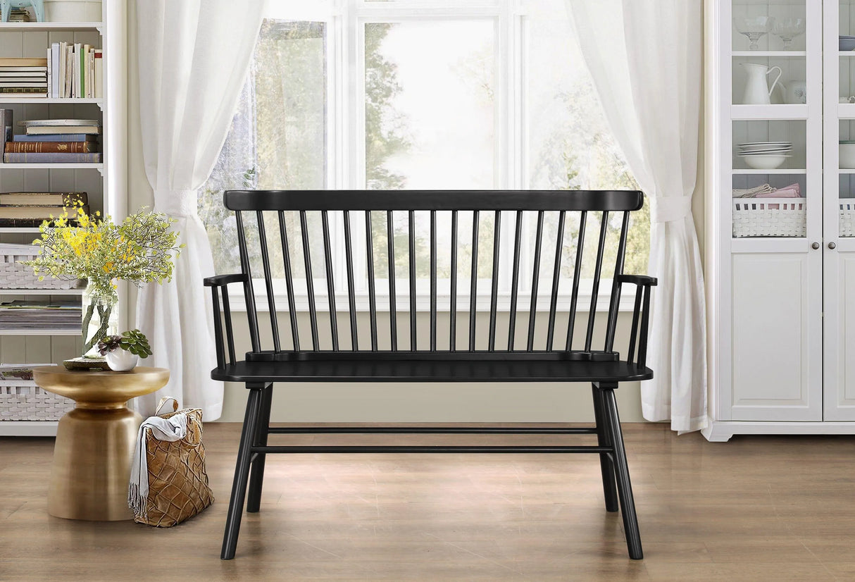 Jerimiah Spindleback Black Bench by Crown Mark at Eve Furniture