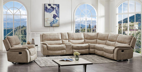 Jerominus Beige Sectional by Furniture of America at Eve Furniture