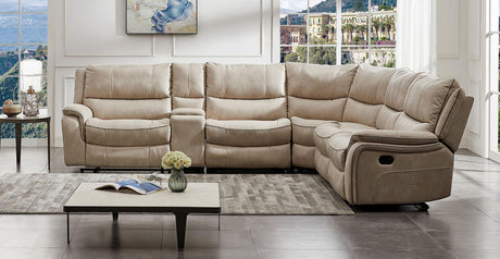 Jerominus Beige Sectional by Furniture of America at Eve Furniture