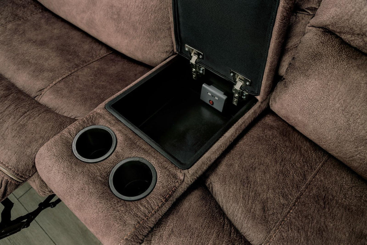 Jerominus Dark Brown Sectional by Furniture of America at Eve Furniture