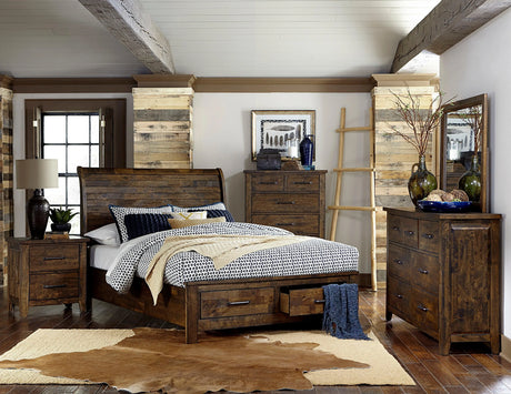 Jerrick Burnished Brown Dresser by Homelegance at Eve Furniture