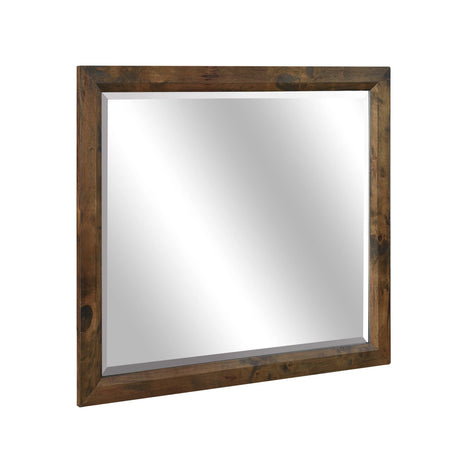 Jerrick Burnished Brown Mirror (Mirror Only) by Homelegance at Eve Furniture