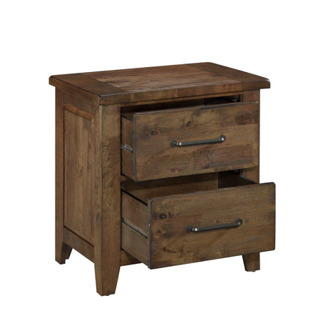 Jerrick Burnished Brown Nightstand by Homelegance at Eve Furniture