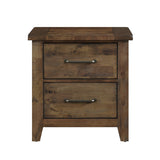 Jerrick Burnished Brown Nightstand by Homelegance at Eve Furniture