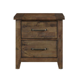 Jerrick Burnished Brown Sleigh Storage Platform Bedroom Set by Homelegance at Eve Furniture