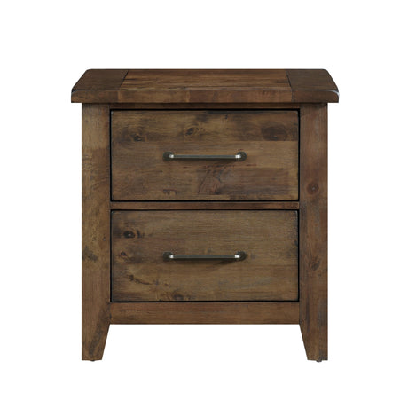 Jerrick Burnished Brown Sleigh Storage Platform Bedroom Set by Homelegance at Eve Furniture