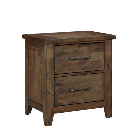 Jerrick Burnished Brown Sleigh Storage Platform Bedroom Set by Homelegance at Eve Furniture