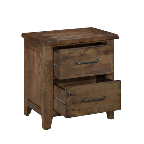 Jerrick Burnished Brown Sleigh Storage Platform Bedroom Set by Homelegance at Eve Furniture