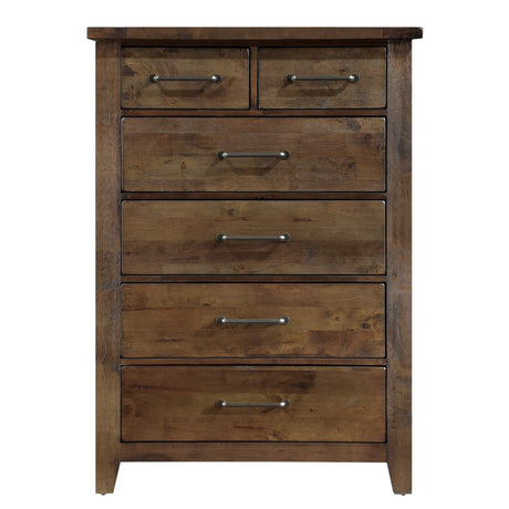 Jerrick Burnished Brown Sleigh Storage Platform Bedroom Set by Homelegance at Eve Furniture